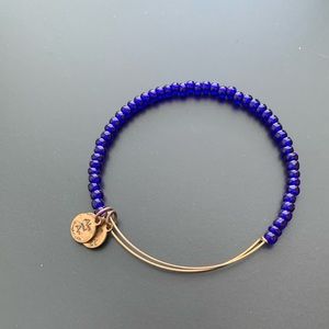 Blue beaded Alex and Ani bracelet